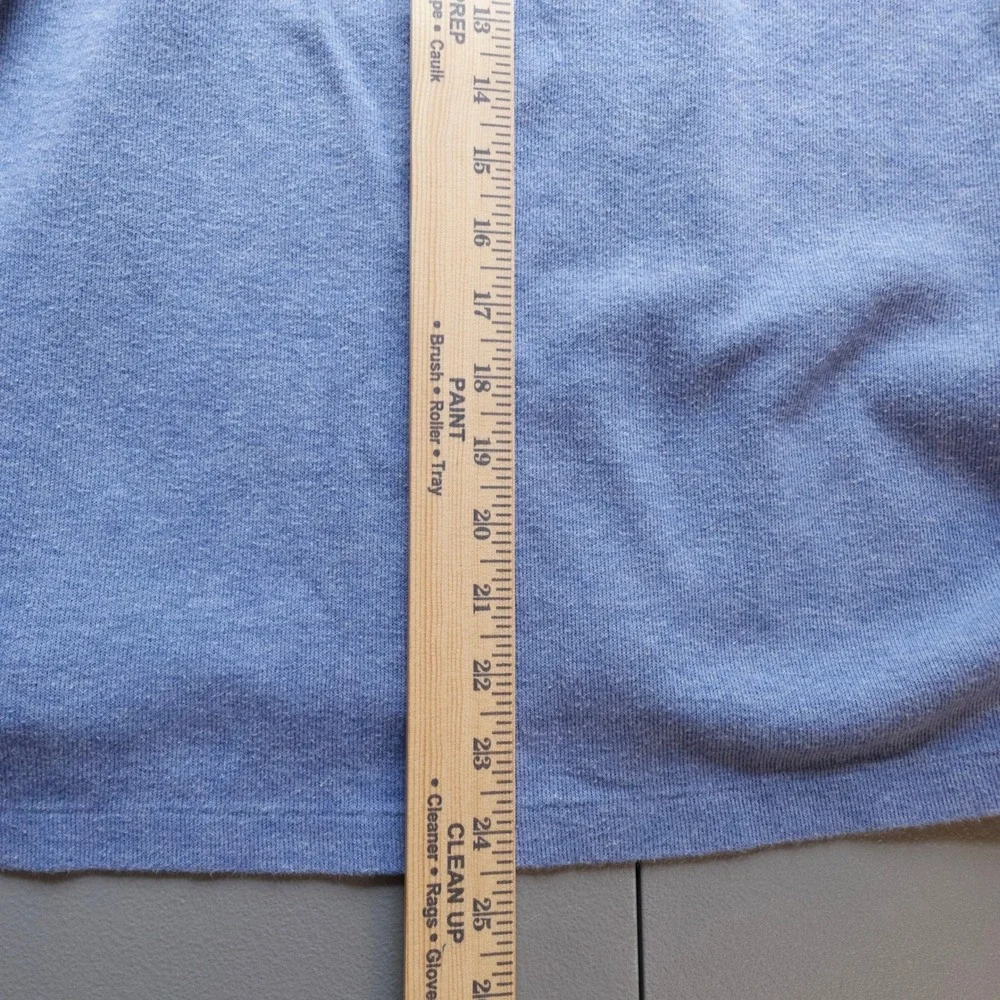 Polo Ralph Lauren Estate-Rib Quarter-Zip Blue Heather Pullover Sweater Men Large